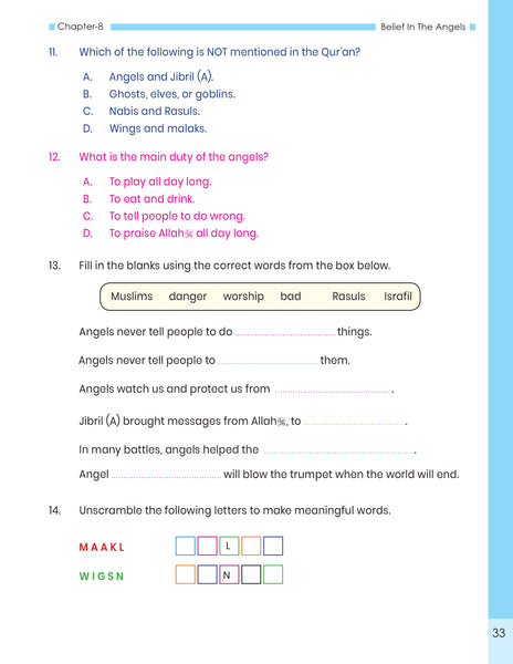 Message of Islam - Workbook - Level 1