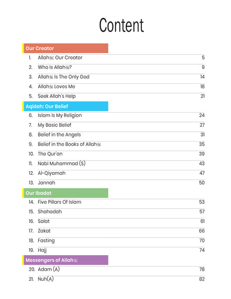 Message of Islam - Workbook - Level 1