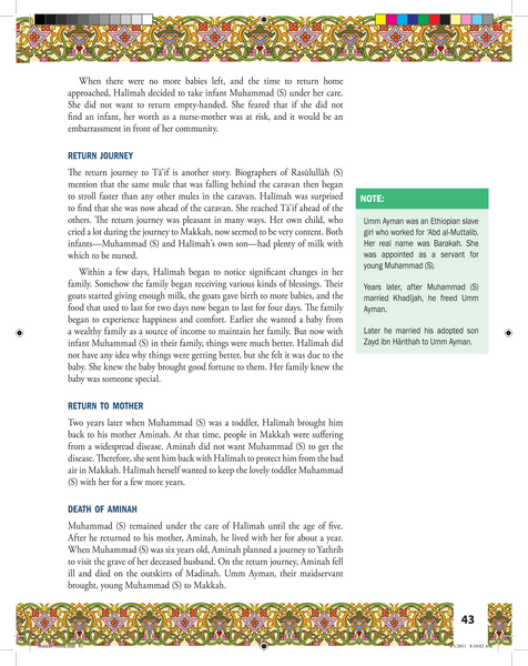 Life of Rasulullah - Makkah Period - Seerah - Weekend Learning Publishers - Sample Lesson - Page 43